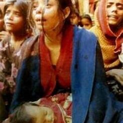 Sikh women mourning their dead during 1984 Sikh Genocide in Delhi